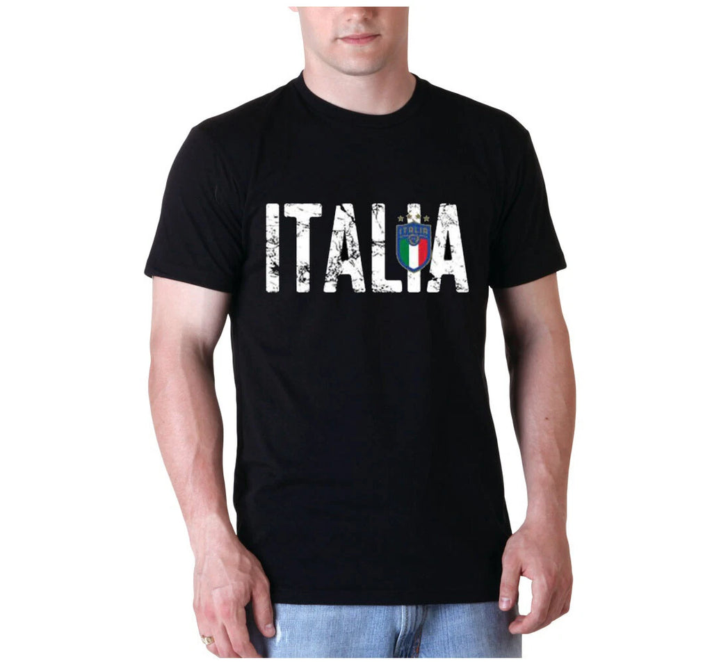 NEW! Italy Soccer Flag Country Italia Distressed Design T-shirts S-5X Unisex