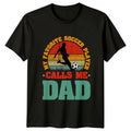 My Favorite Soccer Player Calls Mens T-Shirt Soccer Dad Fathers Day Gift