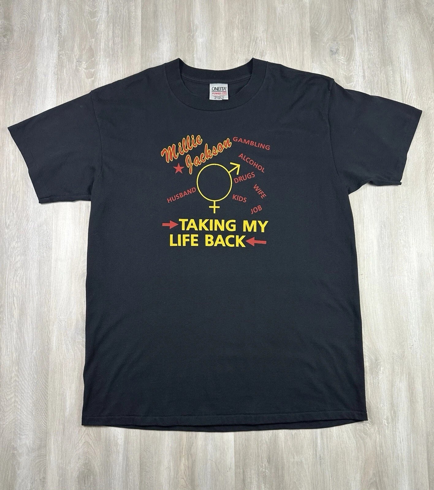 Vintage Millie Jackson Taking My Life Back T-Shirt Size XL Short Sleeve 90s