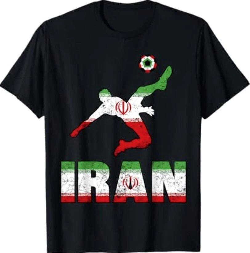 Iran Football Soccer Game Player Fan Iranian Flag T-Shirt