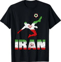 Iran Football Soccer Game Player Fan Iranian Flag T-Shirt