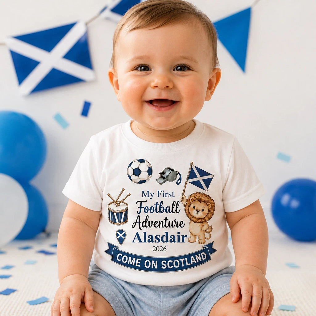 Personalised My First Scotland Football Adventure 2026 Shirt