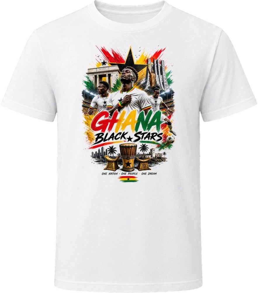 Ghana Black Stars Soccer Football 2026 National Pride T Shirt