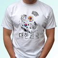 South Korea flag white t shirt design soccer gift cup top tee all sizes