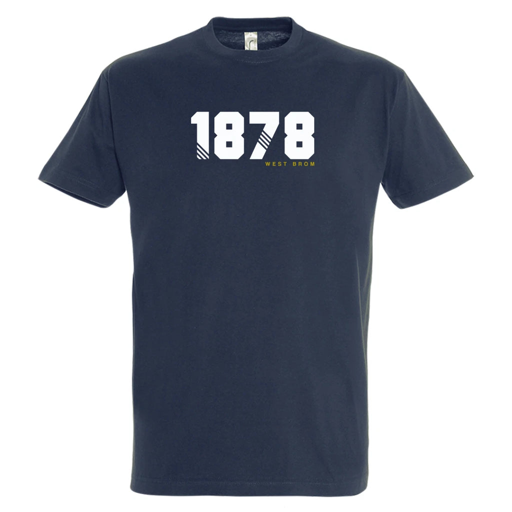 West Brom Football Shirt 1878 Est Year Retro Gift Casual T Shirt