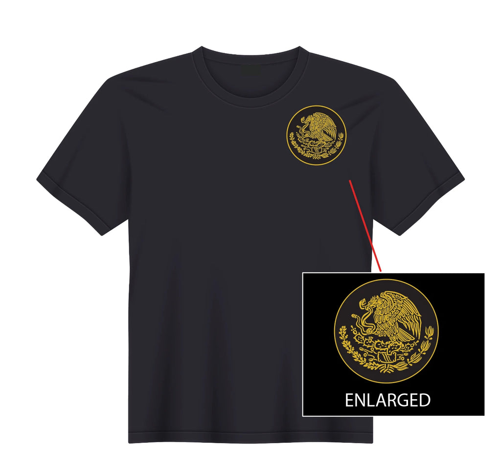Mexican Gold Flag Mexico Guadalajara Monterrey Oaxaca T-Shirt NEW S, M, L, XL