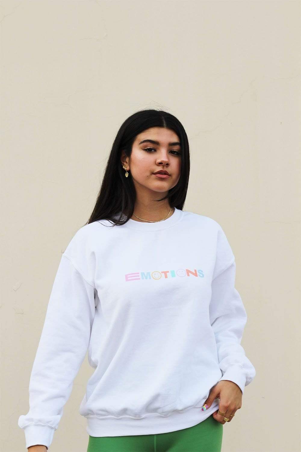 Sara Echeagaray: Emotions White Crewneck