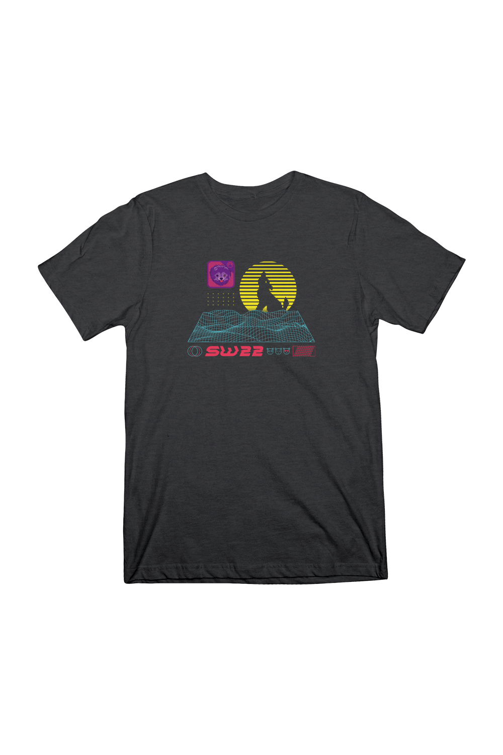 SssniperWolf: Synthwave Dark Grey Shirt