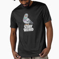 Stay Weird Pigeon Sticker Cute Cartoon Bird Design by ChirpInc