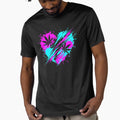 Neon Stoner Splatter Heart Cannabis Art 2026 by MarCinu Art