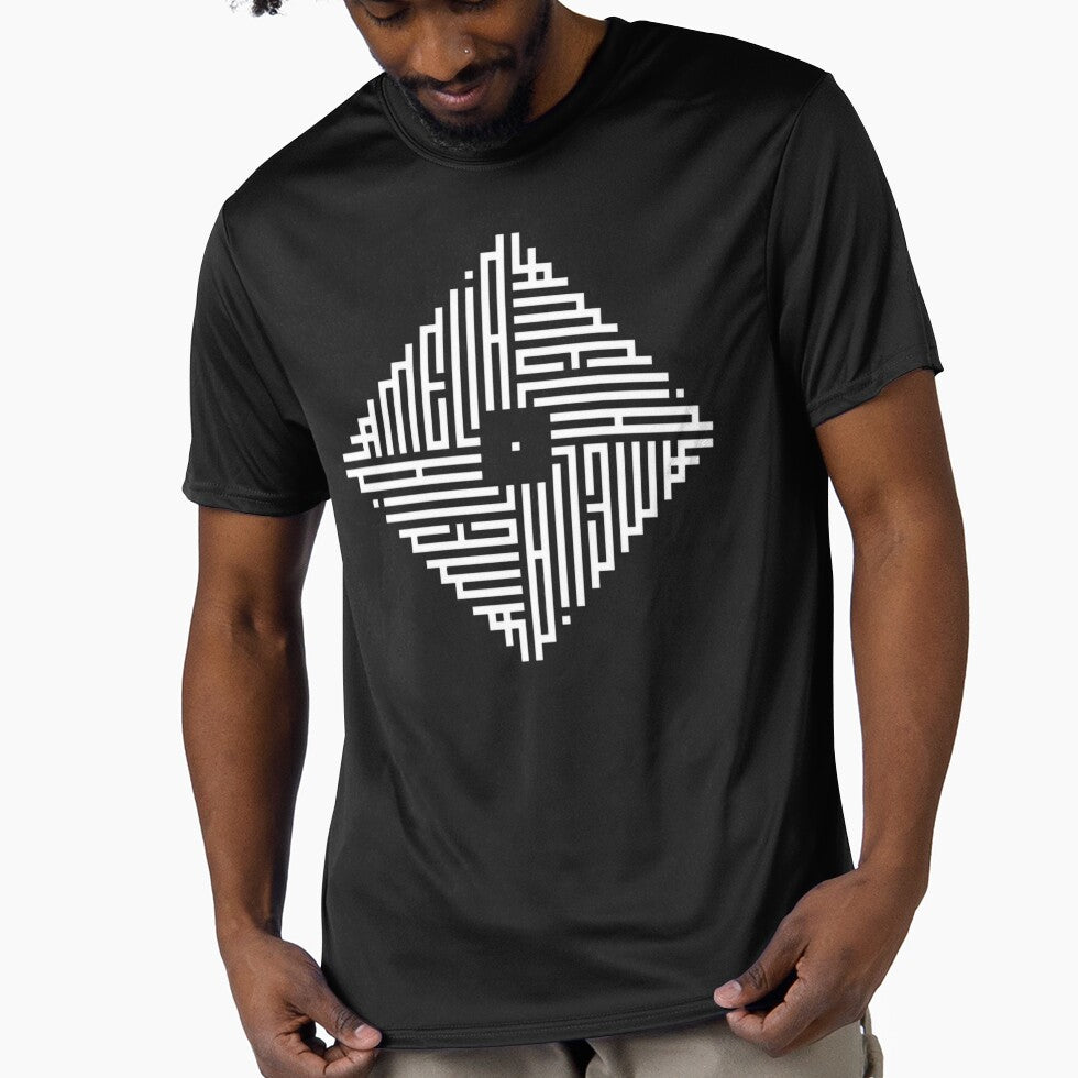 Amelia White Modern Geometric Kufi Calligraphy Fro by OlivaHelen