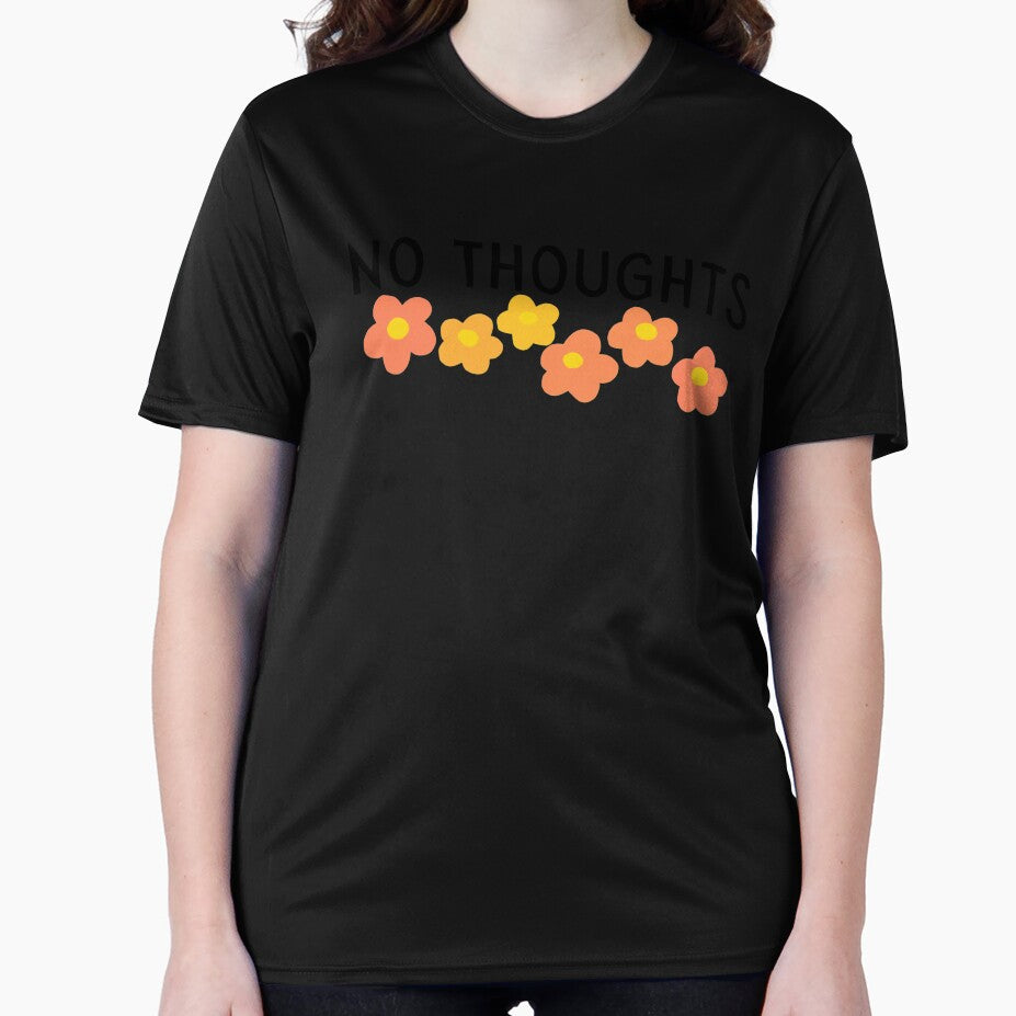No Thoughts orange and pink aesthetic flowers by reannyn