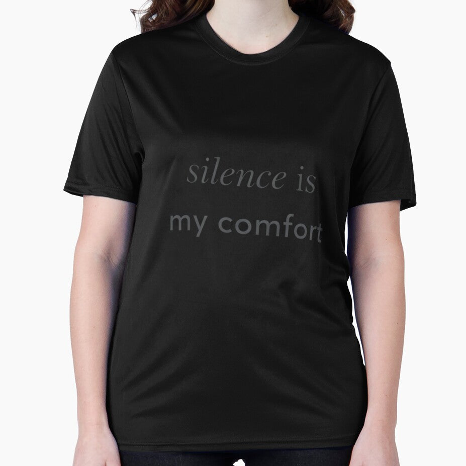 silence is my comfort minimalist aesthetic quote introvert design by Low Battery Society