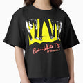 Yellow SIlhouette With Red White Typography by DeadTired666