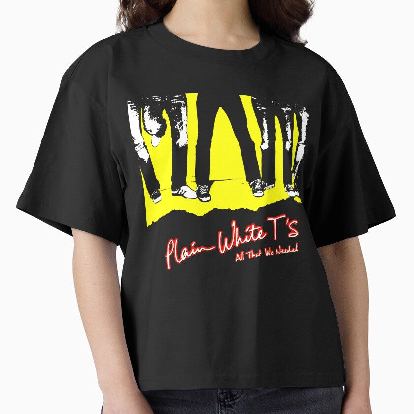 Yellow SIlhouette With Red White Typography by DeadTired666