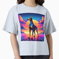 Neon Doberman – Synthwave Sunset Power Design by Dogandesighn