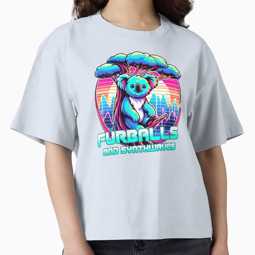 FURBALLS AND SYNTHWAVES – Neon Koala Retro Design by SunsetReverie