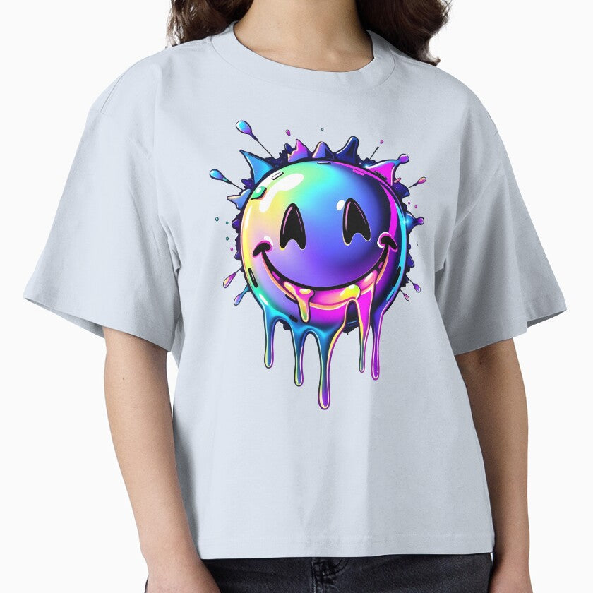 CMYK: Iridescent Chrome Smiley by Indoni