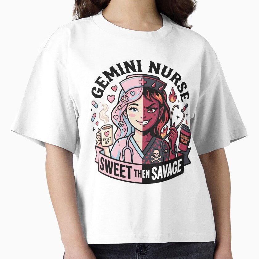 Gemini Nurse – Sweet One Minute Savage The Next Funny Zodiac RN Mood Swing Gift by Im-Ara