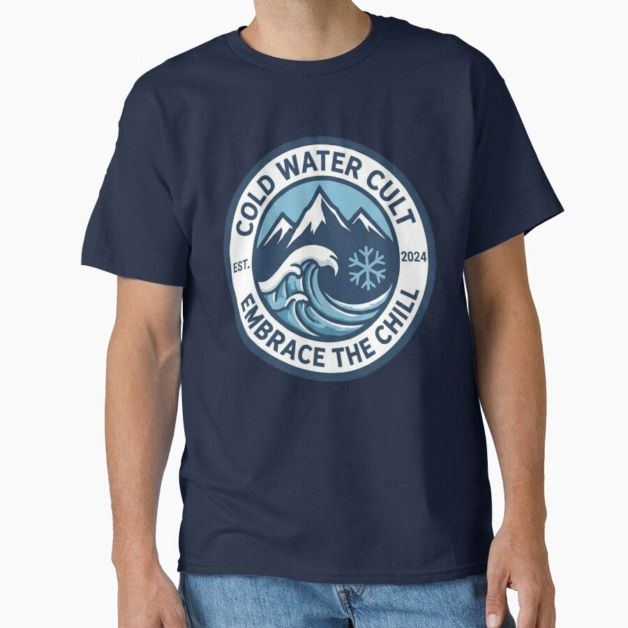 Cold Water Cult Sticker – Embrace the Chill Badge | Ice Bath & Cold Plunge Club Design | Retro Outdoors Logo by Healy’s Awesome Designs