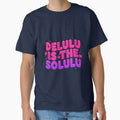 Delulu is the Solulu Funny Gen Z Trendy Bubble Letter Design by Barkashow