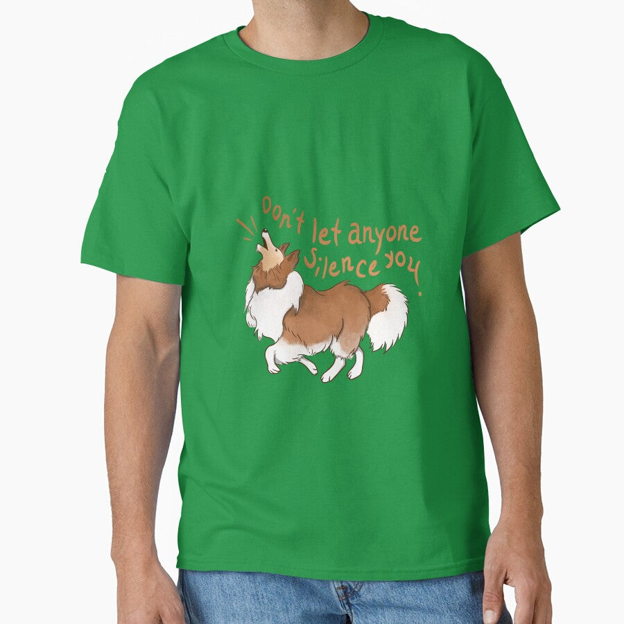 Barking Sheltie ( shetland sheepdog ) Don't let anyone silence you by Olga Osinovsky