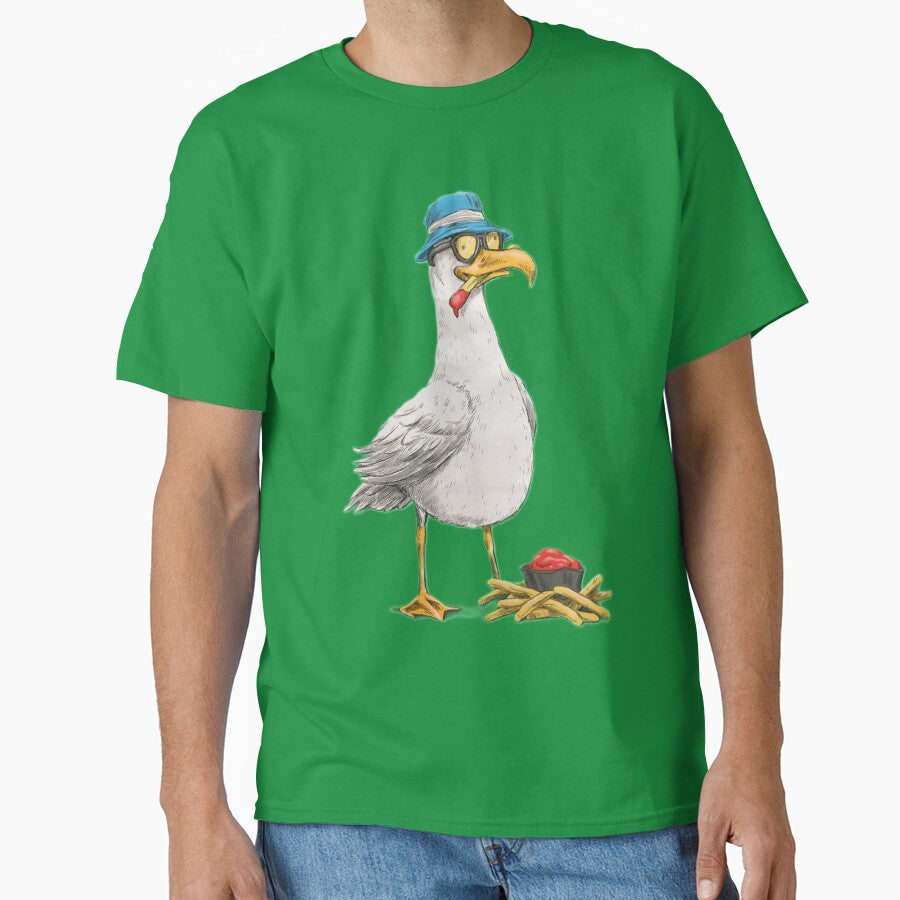 Seagull with fries by DAN13L