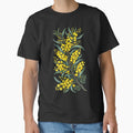 Golden Wattle Flower Watercolor Botanical Art by LinaValearte