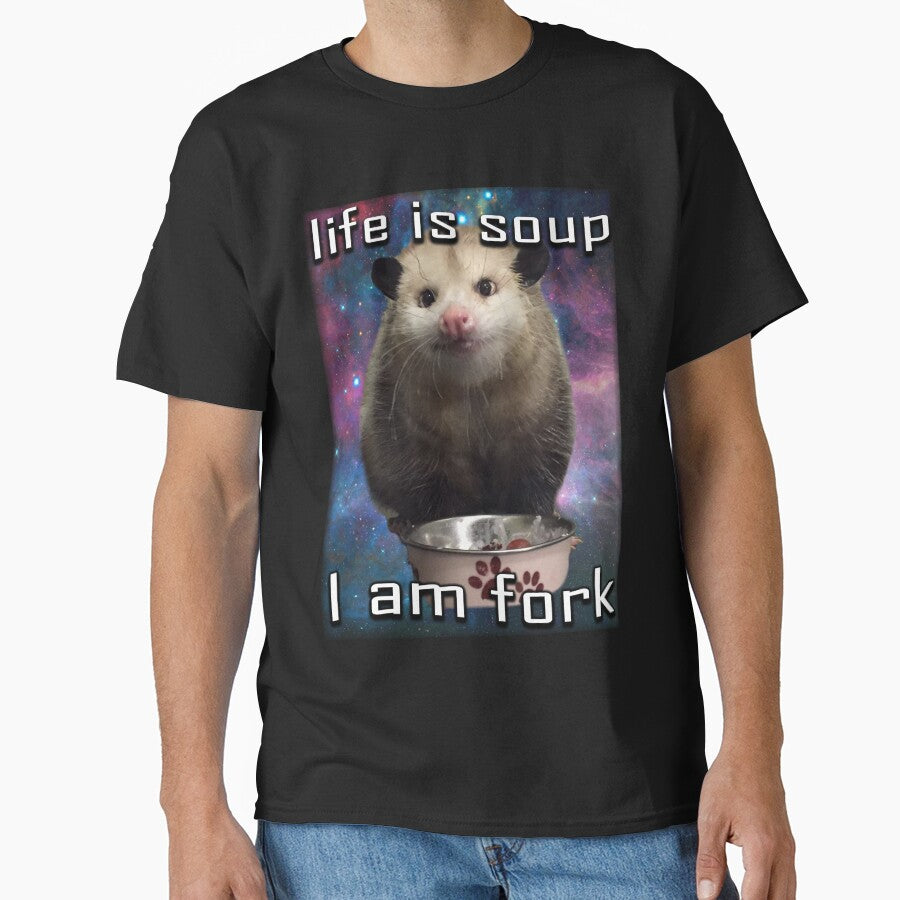 Life is soup - i am fork possum by BattleGoat