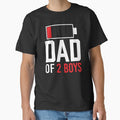 Dad of 2 Boys Shirt. Father's day Shirt. Funny Dad Sticker. Dad Socks. Gift for Father. Funny Husband Shirt. Gift for him. Papa Shirt Gift. Boys Gift. by Aknarin Thika