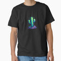 Neon Pixel Art Cactus Retro Gaming Desert Design by NucciCollective