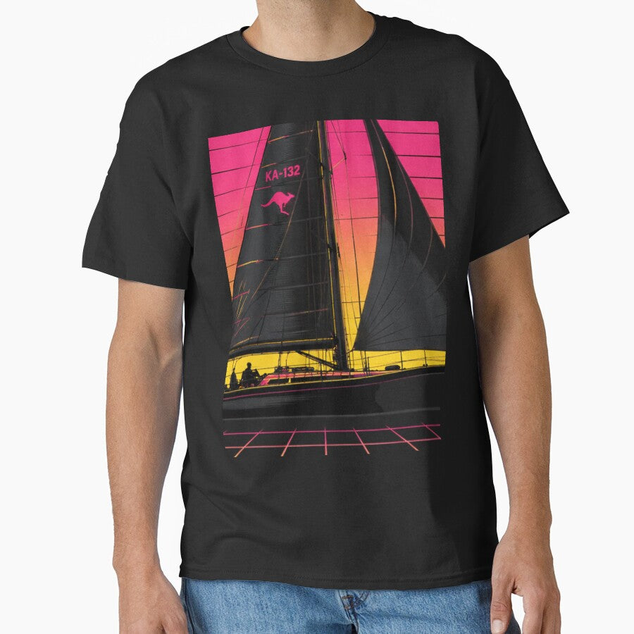 Hop on a retro futuristic voyage with this Australian a classic 80s by JMAVILA ART