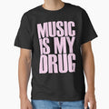 Music is my drug (black & bby pink) by alleycatt111