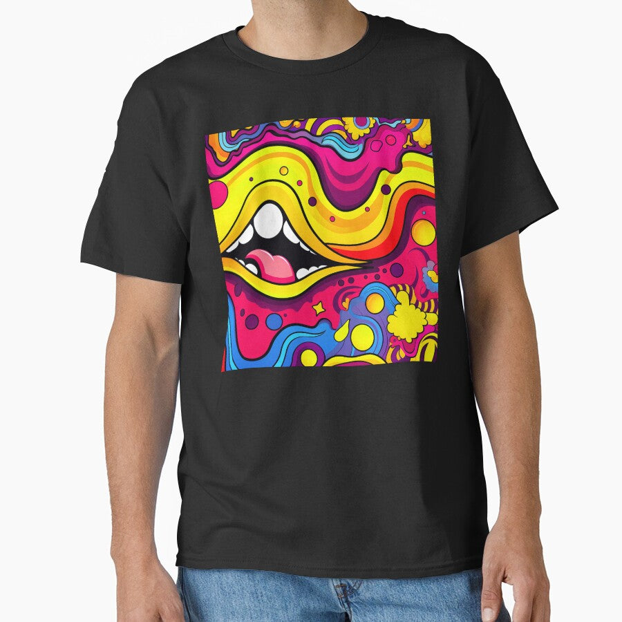 Pop Art Whimsical Mouth, Teeth, Tongue Colorful Design by DEC02