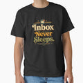 Inbox Never Sleeps. | Funny Office Humor Retro Typography Design by Irene Catchmind