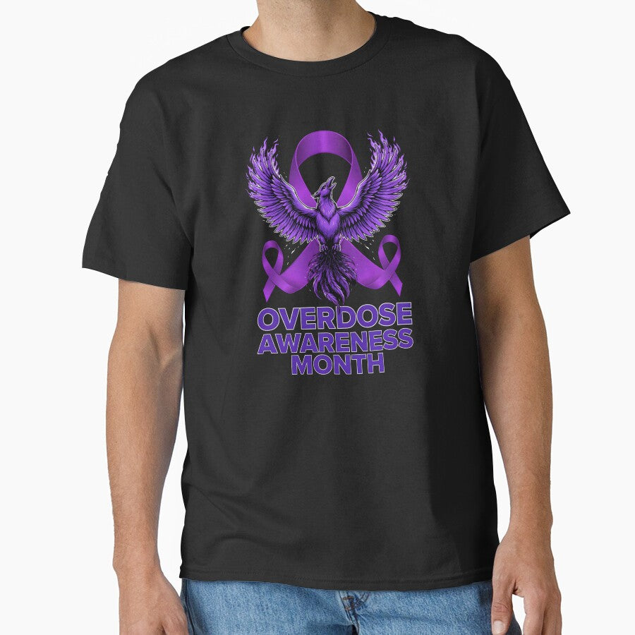 Overdose Awareness Month Overdose Survivors Drug Addiction Ribbon Strength by Redgiant87x