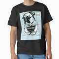 Cool Dog Pug Mugshot Funny Bad Boy Glasses Shirt by MariaPCMaria