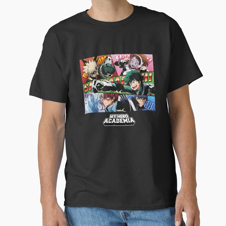 MHA Class 1-A Group Comic Panels Anime Pullover Hoodie by NicholasSpencer