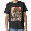 Slothzilla Japanese Wave Art Animal Sloth Lover by TerryConnells