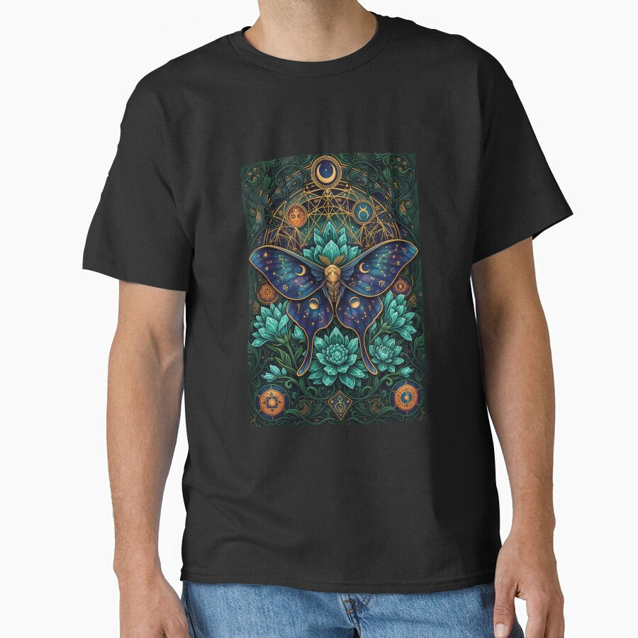 Mystic celestial luna moth maximalist art nouveau by RBCTk