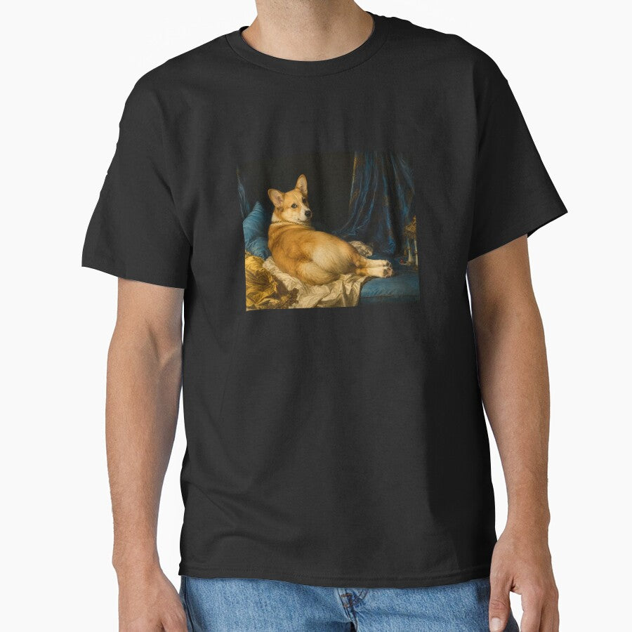 Corgi Grande Odalisque Parody Classical Painting Dog Lover by bosamji