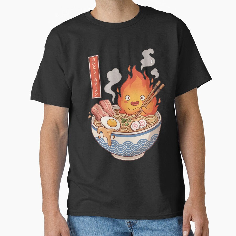 Kawaii Fire Spirit Eating Ramen Noodles by AdyKurniawan