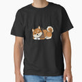 Sunset Silhouette of a Welsh Corgi Pembroke Classic T-Shirt by gidget-gadget