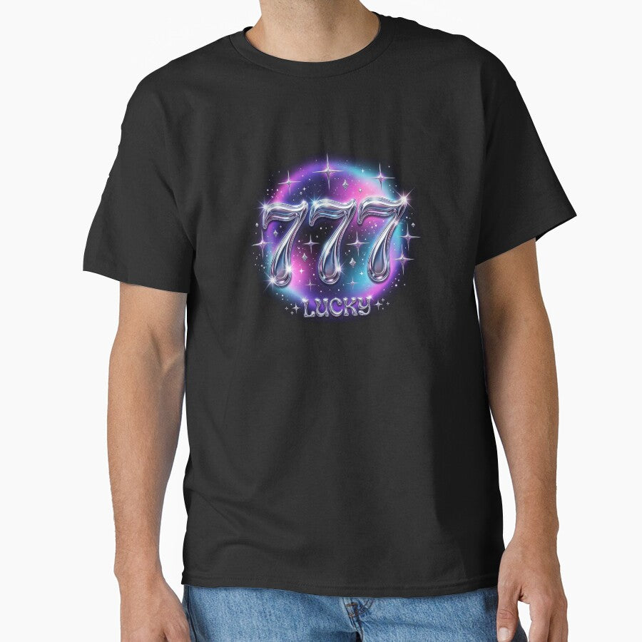 Y2K 777 Angel Number Liquid Chrome by DuckOddity