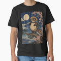 Moonlight Drummer - Vintage Japanese Tanuki Ukiyo-e Woodblock by bapupa