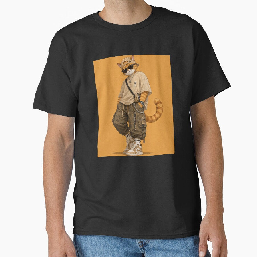 Catrio NextGen Ginger Cat Flexing Streetwear by Mindworx21
