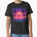Vaporwave Sunset – Neon Grid & Palm Tree Aesthetic by Calm Design Studio