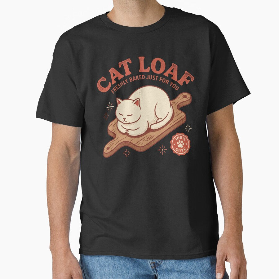 Cat Loaf Freshly Baked Funny Retro Shirt by TeNovaStudio