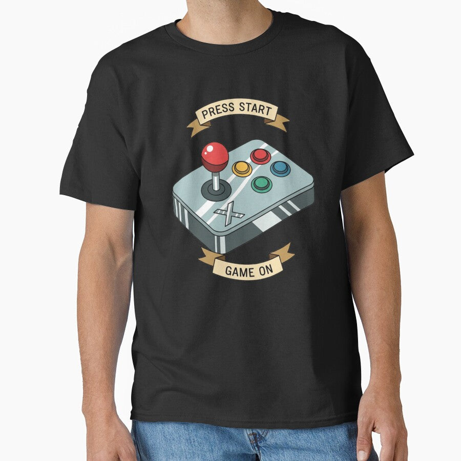 Retro Arcade Controller Press Start Game On Tattoo by Dzblack