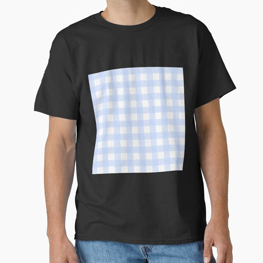 Light Blue Gingham Check Pattern by rimiuvay37